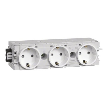 Tehalit Steckdose 3-fach verkehrsweiß GS30009016