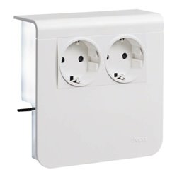 Tehalit Geräteträger Std 2-fach 20x80mm verkehrsweiß SL20080900 vws