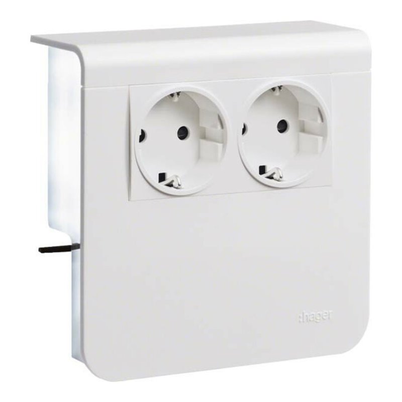 Tehalit Geräteträger Std 2-fach 20x80mm verkehrsweiß SL20080900 vws