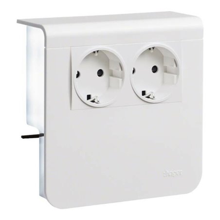 Tehalit Geräteträger Std 2-fach 20x80mm verkehrsweiß SL20080900 vws