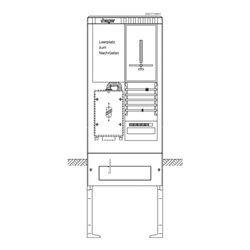 Hager Zähleranschlusssäule 1ZP + 1LP, 2-feldig ZAS175MH1