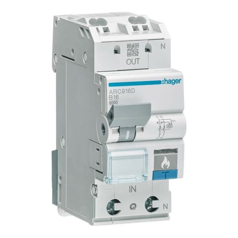 Hager Fehlerlichtb.-Schutzeinr. 1P+N,6kA,B-10A,2M ARC910D