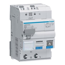 Hager Fehlerlichtbogen-Schutz 1P+N 6kA B-16A 30mA ARF916D