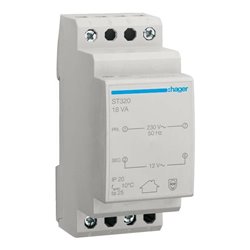 Hager Sicherheitstrafo 230V/12V 18VA 2PLE ST320