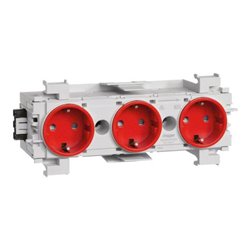 Tehalit Steckdose 3-fach rt frontrastend GS3001 vrt