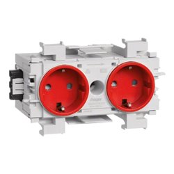 Tehalit Steckdose 2-fach rt frontrastend GS2001 vrt