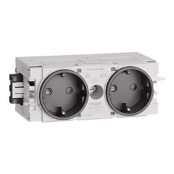 Tehalit Steckdose 2-fach gs C-Profil GS2000 gsw