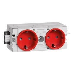 Tehalit Steckdose 2-fach rt C-Profil GS2000 vrt