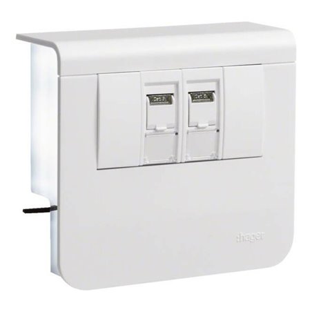 Tehalit GeräteträgerDatenanschluss 2xCat.6A/SL20x55 vw SL200559079016