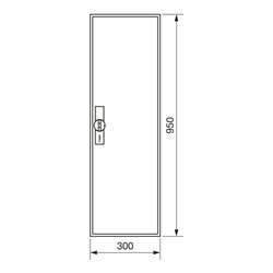 Hager Zählerschrank,universZ 950x300x205,IP44 ZB21S