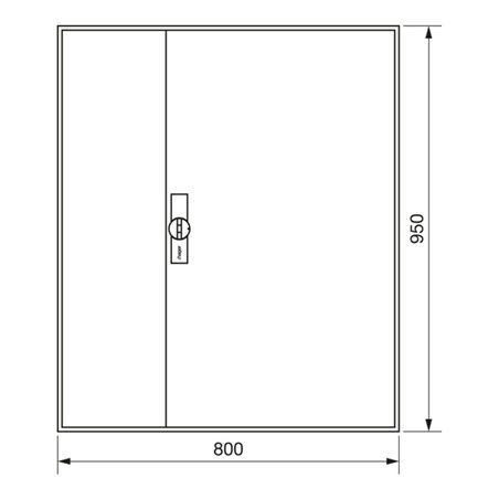 Hager Zählerschrank,universZ 950x800x205,IP44 ZB23S