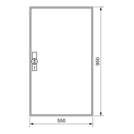 Hager Zählerschrank,universZ 950x550x205,IP44 ZB22S