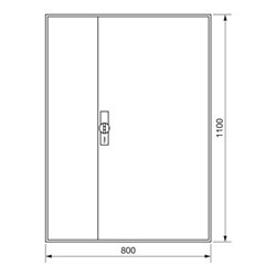 Hager Zählerschrank,universZ 1100x800x205,IP44 ZB33S