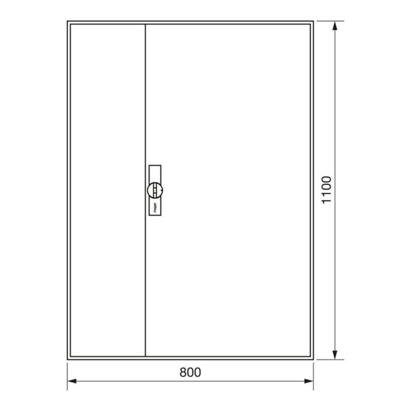 Hager Zählerschrank,universZ 1100x800x205,IP44 ZB33S