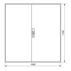 Hager Zählerschrank,universZ 1100x1050x160,IP44 ZB34ES