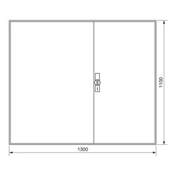 Hager Zählerschrank,universZ 1100x1300x205,IP44 ZB35S
