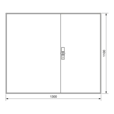 Hager Zählerschrank,universZ 1100x1300x205,IP44 ZB35S