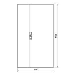 Hager Zählerschrank,universZ 1400x800x205,IP44 ZB53S