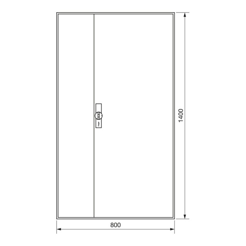 Hager Zählerschrank,universZ 1400x800x205,IP44 ZB53S