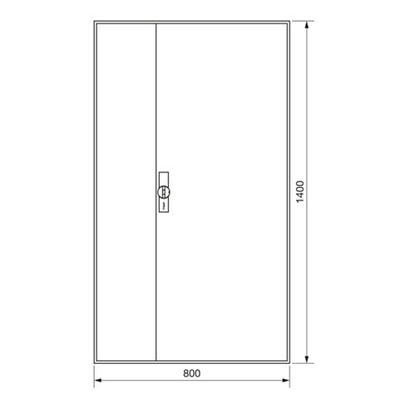 Hager Zählerschrank,universZ 1400x800x205,IP44 ZB53S