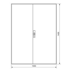 Hager Zählerschrank,universZ 1400x1050x205,IP44 ZB54S
