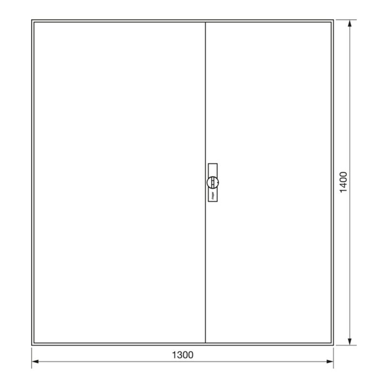Hager Zählerschrank,universZ 1400x1300x205,IP44 ZB55S