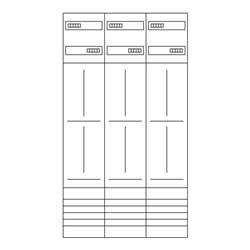 Hager Komplettfeld 6ZP,univ.Z,H 1350mm ZL52P8K