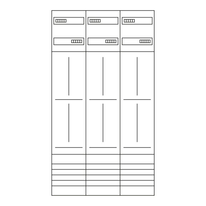 Hager Komplettfeld 6ZP,univ.Z,H 1350mm ZL52P8K