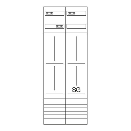 Hager Komplettfeld 3ZP,SDE,univ. 1350mm ZK52P5K