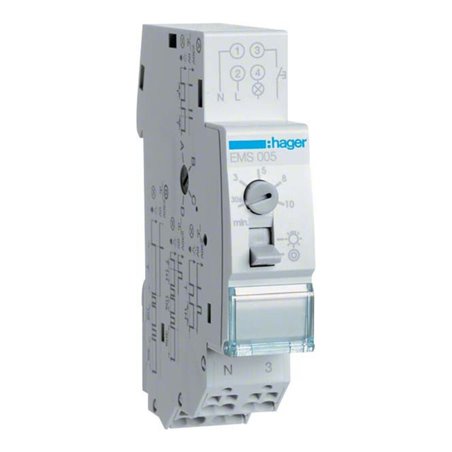 Hager Treppenlichtzeitschalter Multifunktion EMS005