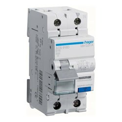 Hager FI/LS-Schalter 1P+N 6kA B-16A 10mA ACS916D