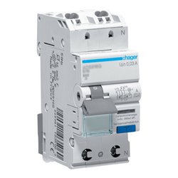 Hager FI/LS-Schalter 1P+N 6kA B-16A 30mA ADS916D