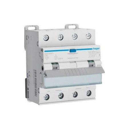 Hager FI/LS-Schalter 4-polig, 10kA ADX466D