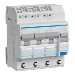 Hager FI/LS-Schalter 3x 1P+N, 6 kA ADZ316D