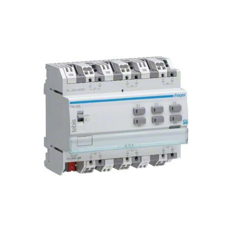Hager Binäreingang universal KNX,6fach,230V TXA306