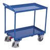 VARIOfit Tischwagen mit 2 Ladeflächen, verschweißte Wannen, Schiebegriff nach oben gerichtet