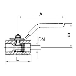 Riegler Edelstahlkugelhahn 1.4408, 1-tlg, kleine Baureihe, G 1/2, DN 15