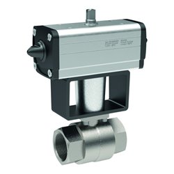 Riegler Edelstahl-KH, pneum. Stellantrieb nach NAMUR, doppeltw., Rp 1 1/2