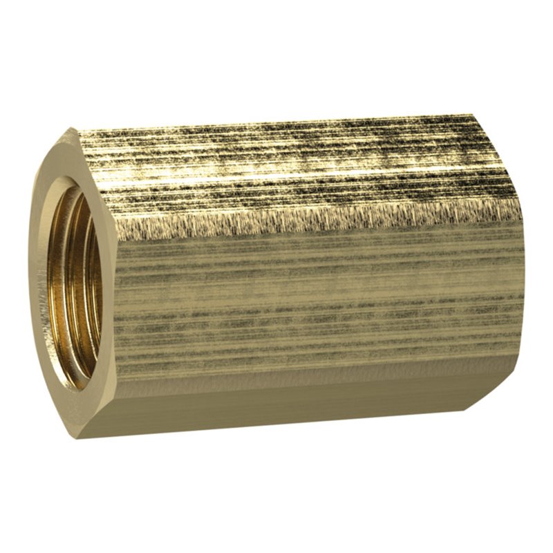 Riegler Muffe mit Außensechskant, G 2, SW 70, Messing, L1 55 mm