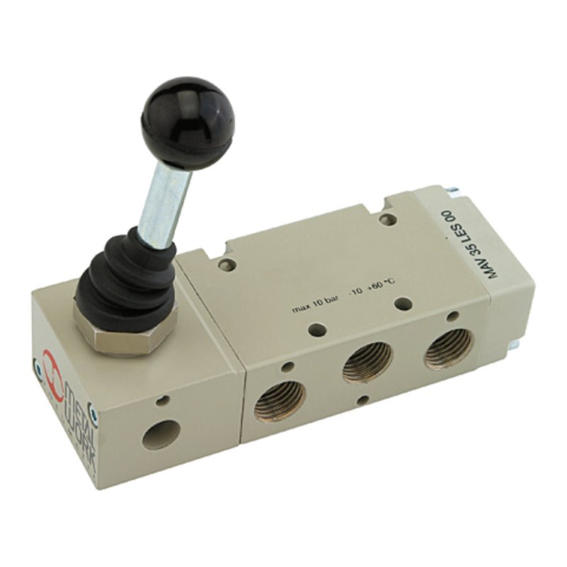 Riegler 5/2-Wegeventil, man. 90° Hebel bistabil G 1/2