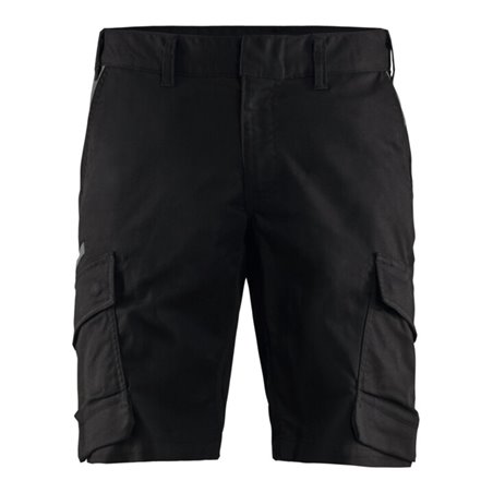 BLAKLÄDER Shorts Industrie Stretch, schwarz / dunkelgrau, Konfektionsgröße DE: 56