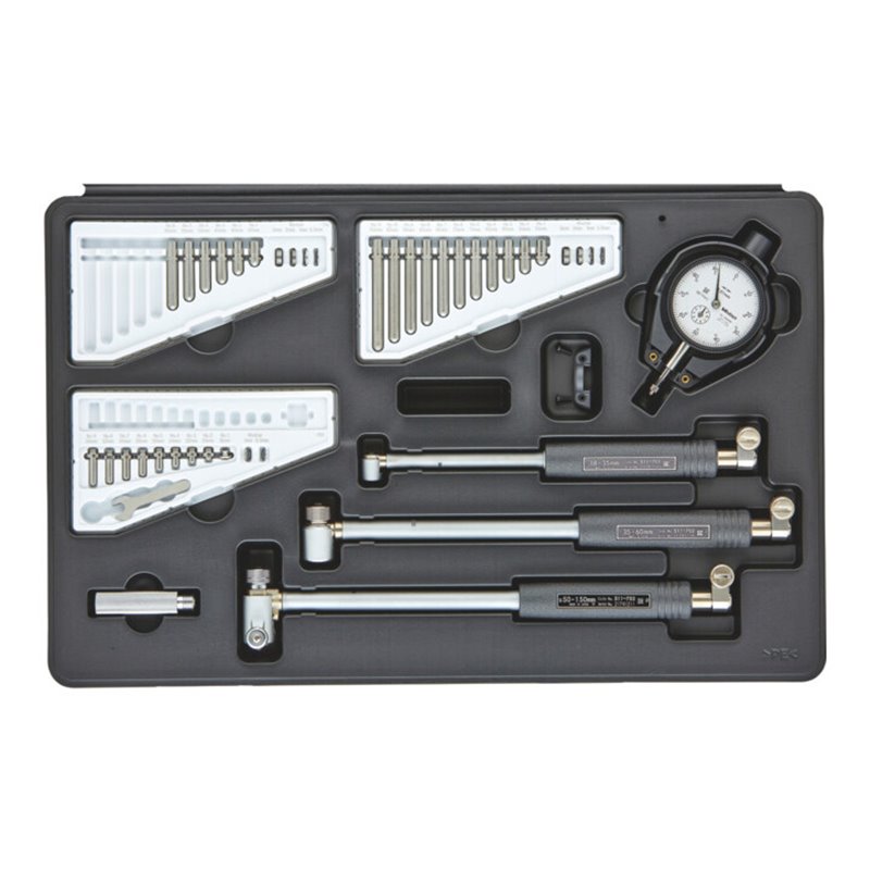 MITUTOYO Innen-Feinmessgeräte-Satz mit Messuhr, Messbereich: 18-150mm