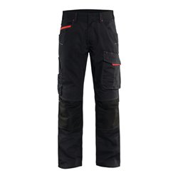 BLAKLÄDER Service Bundhose Damen Service Plus, schwarz / rot, Konfektionsgröße DE: 44