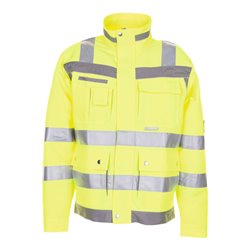 PLANAM Warnschutz-Bundjacke Plaline, gelb / zink, Konfektionsgröße DE: 52