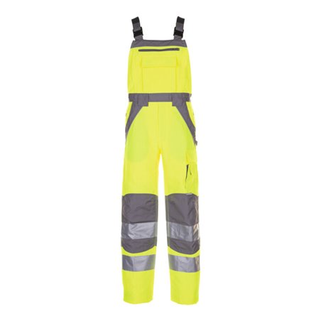 PLANAM Warnschutz-Latzhose Plaline, gelb / zink, Konfektionsgröße DE: 48