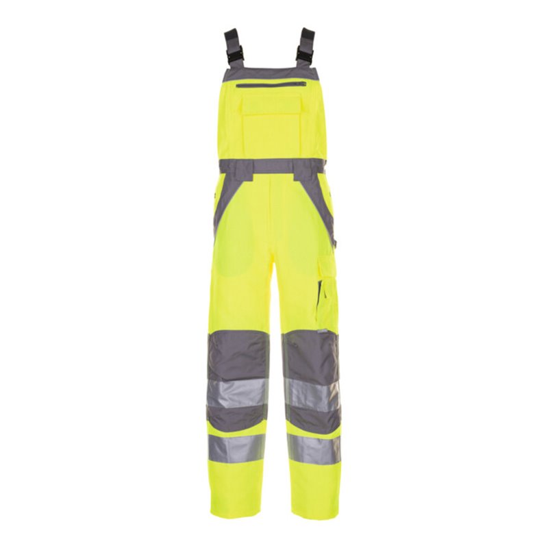 PLANAM Warnschutz-Latzhose Plaline, gelb / zink, Konfektionsgröße DE: 58