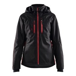 BLAKLÄDER Damen Funktionsjacke, schwarz / rot, Unisex-Größe: L
