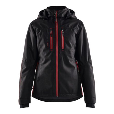 BLAKLÄDER Damen Funktionsjacke, schwarz / rot, Unisex-Größe: XL