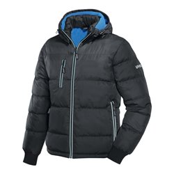 UVEX Thermo Steppjacke, schwarz / blau, Unisex-Größe: S