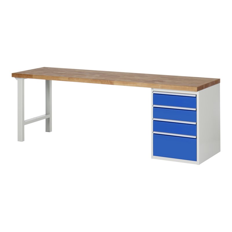 Rau Werkbank 7510 mit 4 Schubladen 840 mm Buche-Massiv-Platte